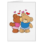 give a smooch kiss valentine teddy bears design greeting cards
