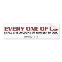 Give Account (white) bumper stickers by experiencethebible Give Account (white) bumper stickers