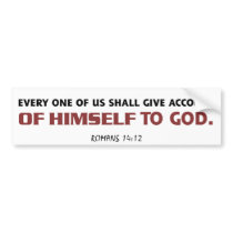 Give Account (white, version 2) bumper stickers by experiencethebible Give Account (white, version 2) bumper stickers