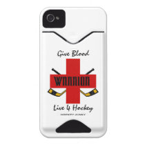 GIVE BLOOD / LIVE 4 HOCKEY ID IPHONE 4 COVERS