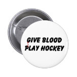 Give Blood Play Hockey Button
