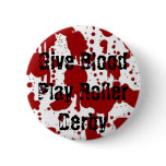 Give Blood Play Roller Derby Buttons