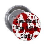 Give Blood Play Roller Derby Buttons