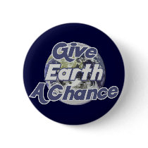 Give Earth Day a Chance environmentalist buttons