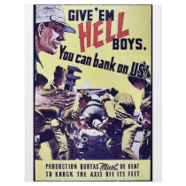 Give 'Em Hell Boys, You Can Bank On Us! Flyer Design