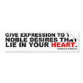 GIVE EXPRESSION BUMPER STICKERS
