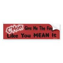 Give Finger Bumper Sticker