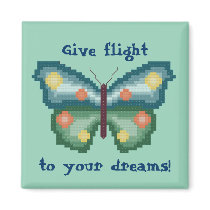 Give flight to your dreams! Butterfly Magnet