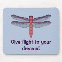 Give flight to your dreams! Dragonfly Cross Stitch mousepads