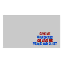 Give Me Bluegrass, or... Business Card Template
