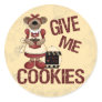 Give Me Cookies Round Sticker