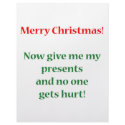 Give me my presents! letterhead