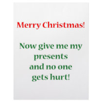 Give me my presents! letterhead
