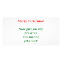Give me my presents! photo cards