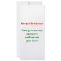 Give me my presents! rack cards