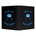 Give Me Some Space Frisbee Vinyl Binder