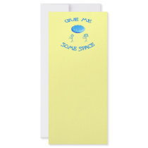 Give Me Some Space Frisbee Rack Card Template