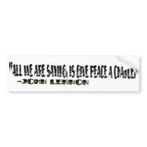 Give Peace a Chance bumper stickers