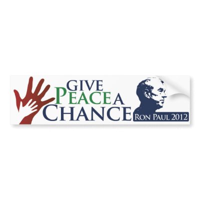Give Peace a Chance Bumper Sticker