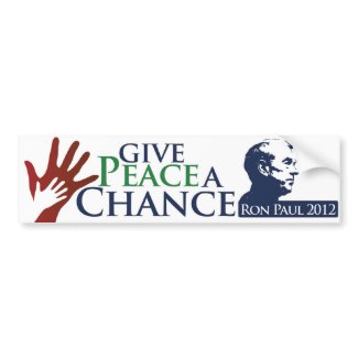 Give Peace a Chance bumpersticker