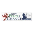 Give Peace a Chance bumper stickers