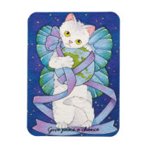Give Peace a Chance Cat Fairy Magnet Moussart magnets