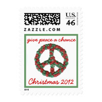Give Peace a Chance Christmas / holiday stamp