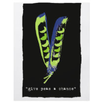 give peas a chance - black custom flyer