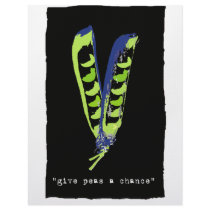 give peas a chance - black letterhead by KillerGreens give peas a chance - black letterhead