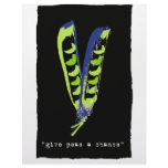 give peas a chance - black custom letterhead