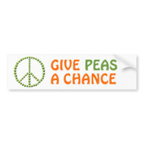 Give Peas a Chance Bumper Sticker