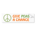 Give Peas a Chance Bumper Sticker