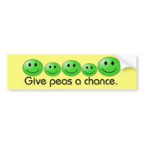 give peas a chance bumper stickers by WanderingWomyn give peas a chance bumper stickers