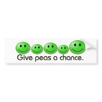 give peas a chance bumper sticker