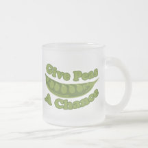Give peas a chance coffee mugs