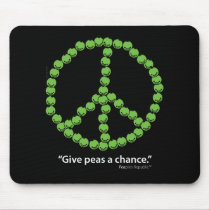 Give Peas A Chance (Dark fabrics) mousepads