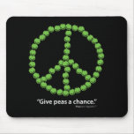 Give Peas A Chance (Dark fabrics) Mouse Mat