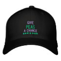 GIVE PEAS A CHANCE - HAT embroidered hats