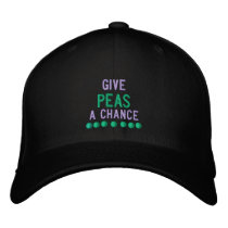 GIVE PEAS A CHANCE - HAT embroidered hats
