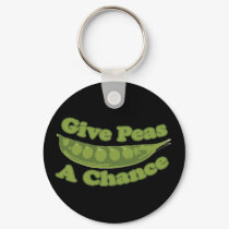Give peas a chance keychains by BoogieMonst Give peas a chance keychains
