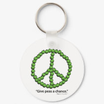 Give Peas A Chance keychains