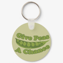 Give peas a chance keychains by BoogieMonst Give peas a chance keychains