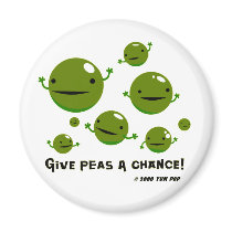 Give Peas a Chance Refrigerator Magnets