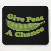 Give peas a chance mousepads by BoogieMonst Give peas a chance mousepads