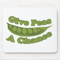 Give peas a chance mousepads by BoogieMonst Give peas a chance mousepads