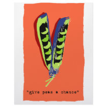 give peas a chance-orange personalized letterhead