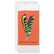 give peas a chance-orange rack card template