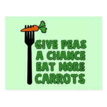 Give peas a chance post cards