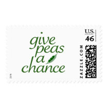 Give peas a chance stamp
