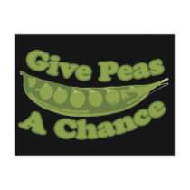 Give peas a chance postcards by BoogieMonst Give peas a chance postcards